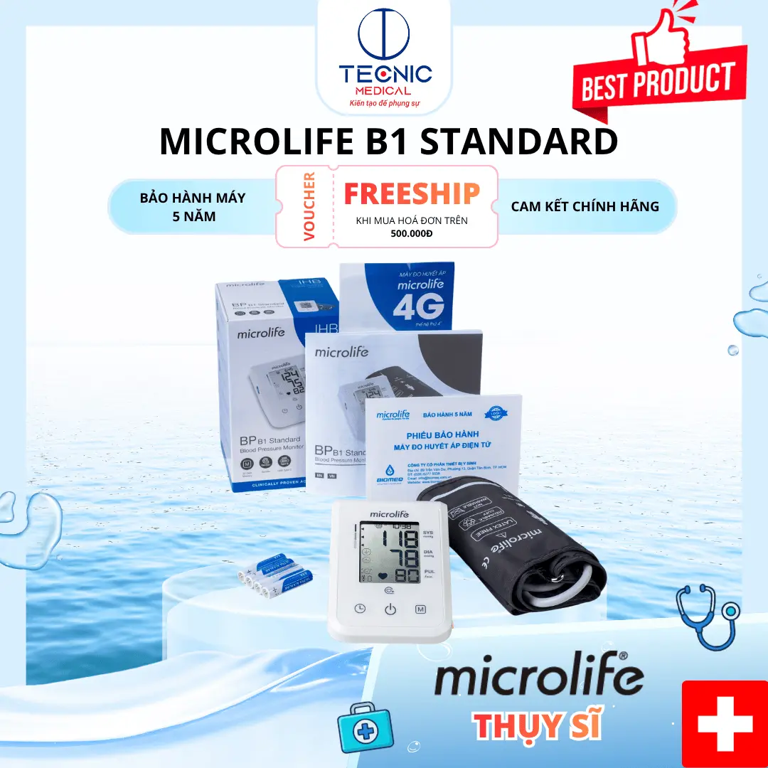 Máy Đo Huyết Áp Đo Cơ Bản, Dễ Sử Dụng Tại Nhà – Microlife B1 Standard